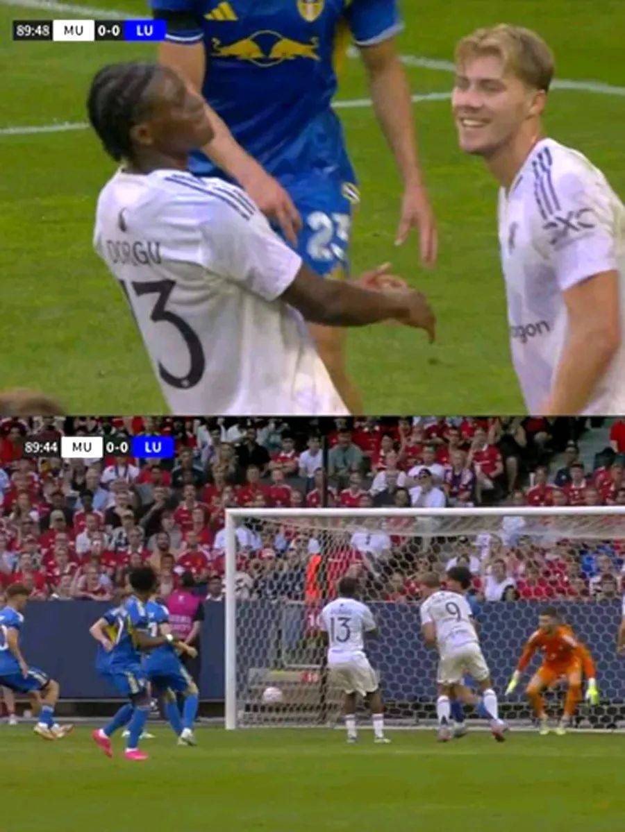 库尼亚首秀曼联热身赛0-0闷平！霍伊伦德怒骂队友，阿莫林急需新中锋